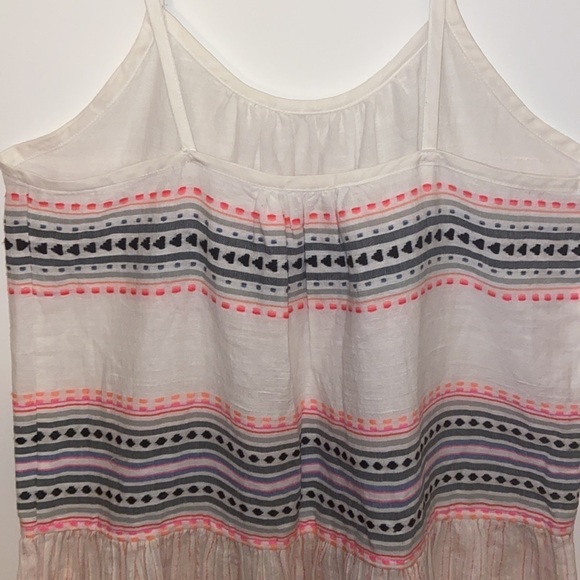 NWOT Lemlem Inku Striped Cotton Mini Dress in white combo size S, oversized - Picture 6 of 12